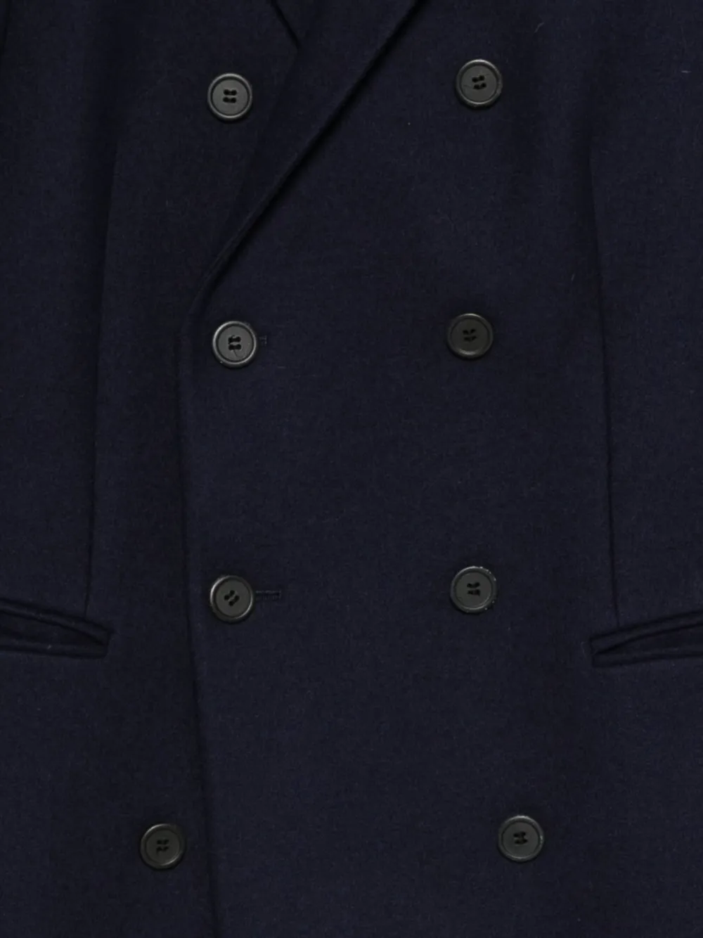 Pre-owned Balenciaga 2000s Double-breasted Wool Coat In Blue