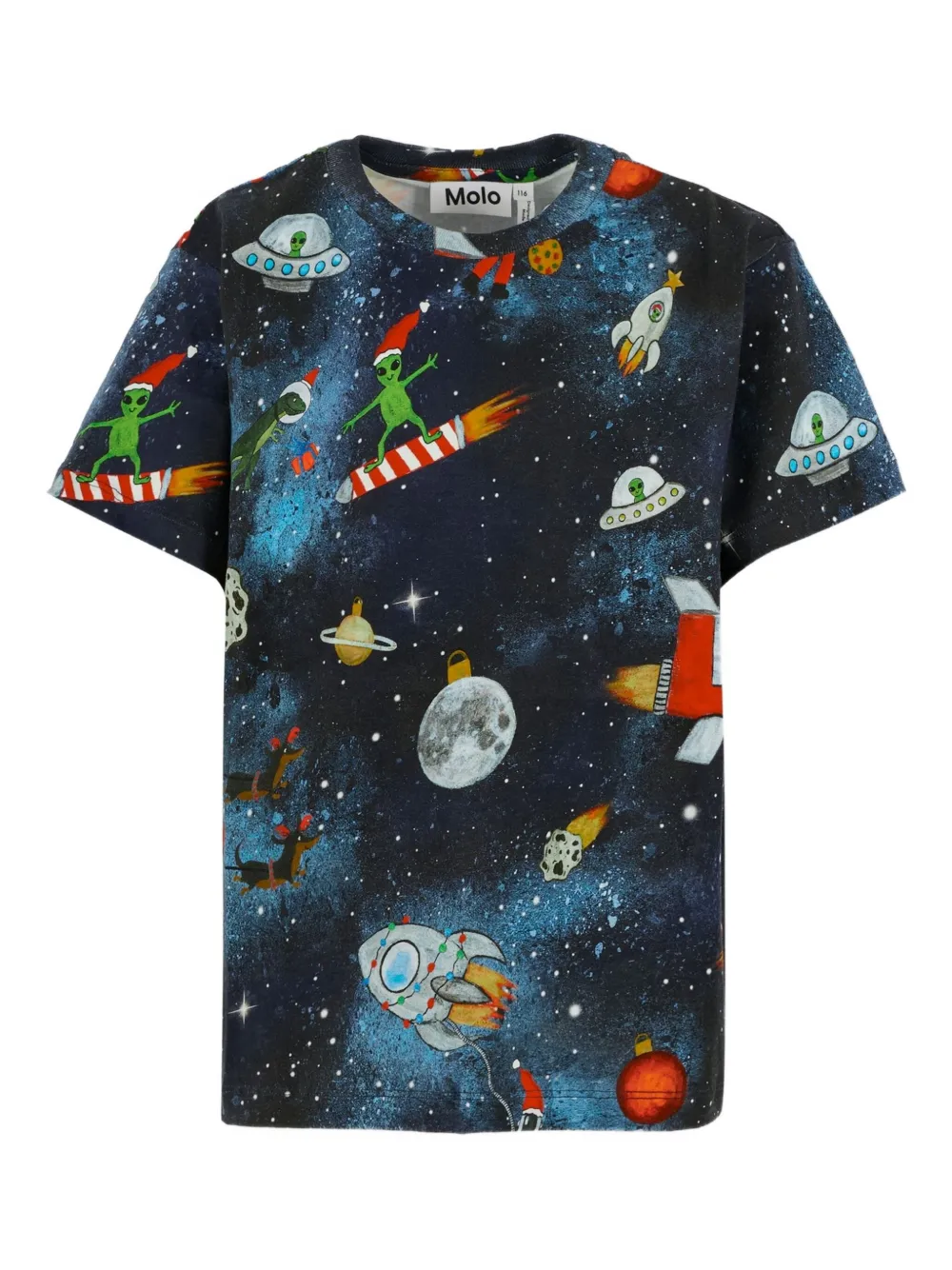 Molo space-print short-sleeve T-shirt | Blue | Image 1