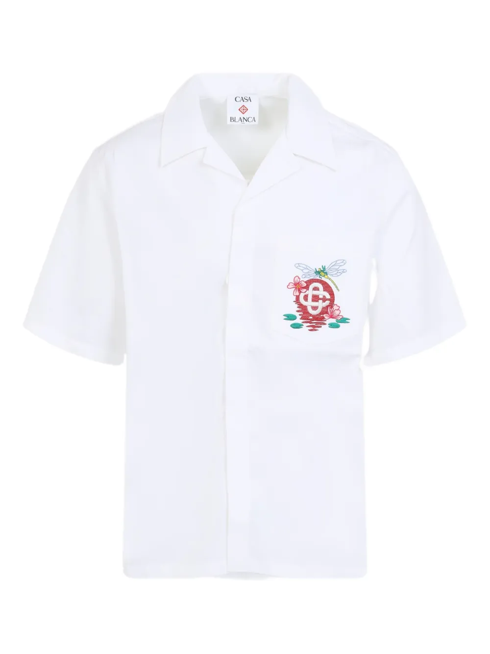 Casablanca logo-embroidered shirt - ホワイト Casablanca logo-embroidered shirt - ホワイト