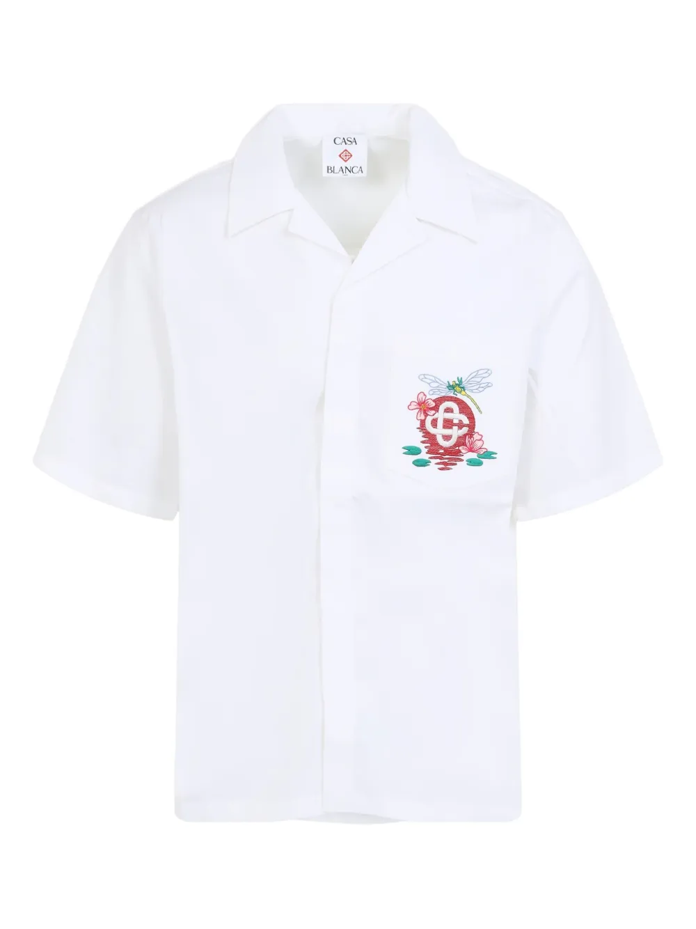Casablanca logo-embroidered shirt | White | Image 1