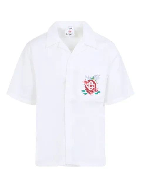 Casablanca logo-embroidered shirt
