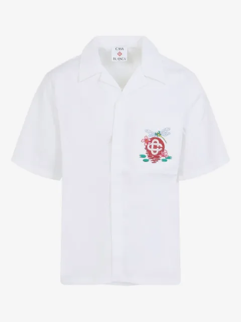 Casablanca logo-embroidered shirt