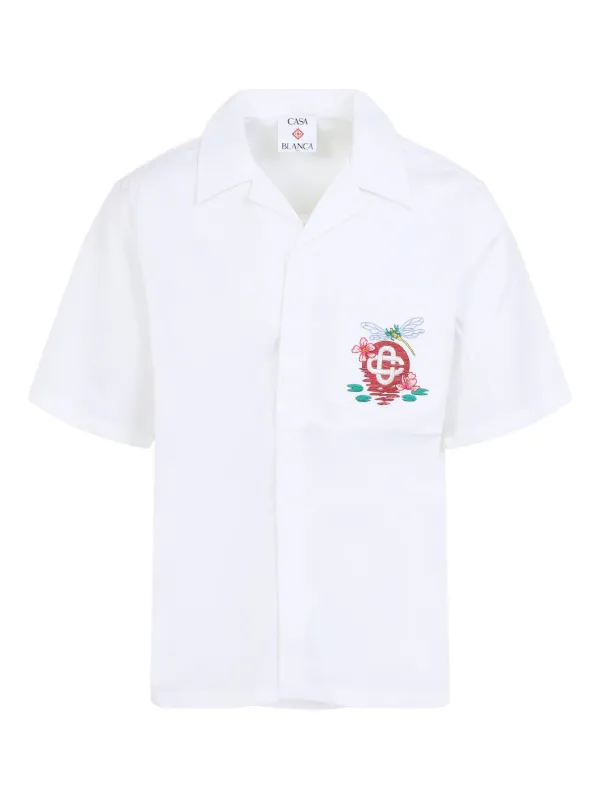 CASA BLANCA 半袖シャツ ホワイト Casablanca Camisa Com Logo Bordado | Branco | FARFETCH BR