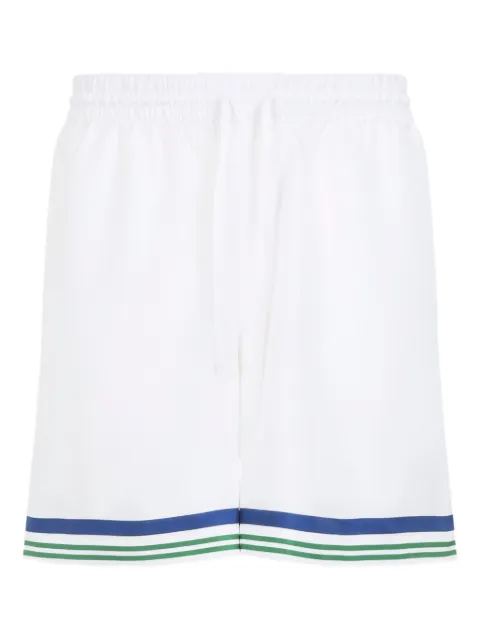 Casablanca shorts de seda con cordones en la pretina