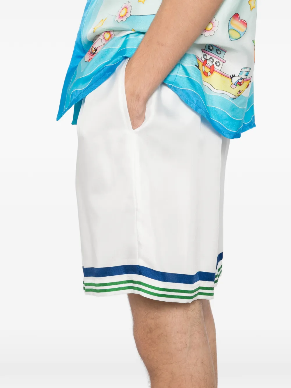 Casablanca Zijden shorts Wit
