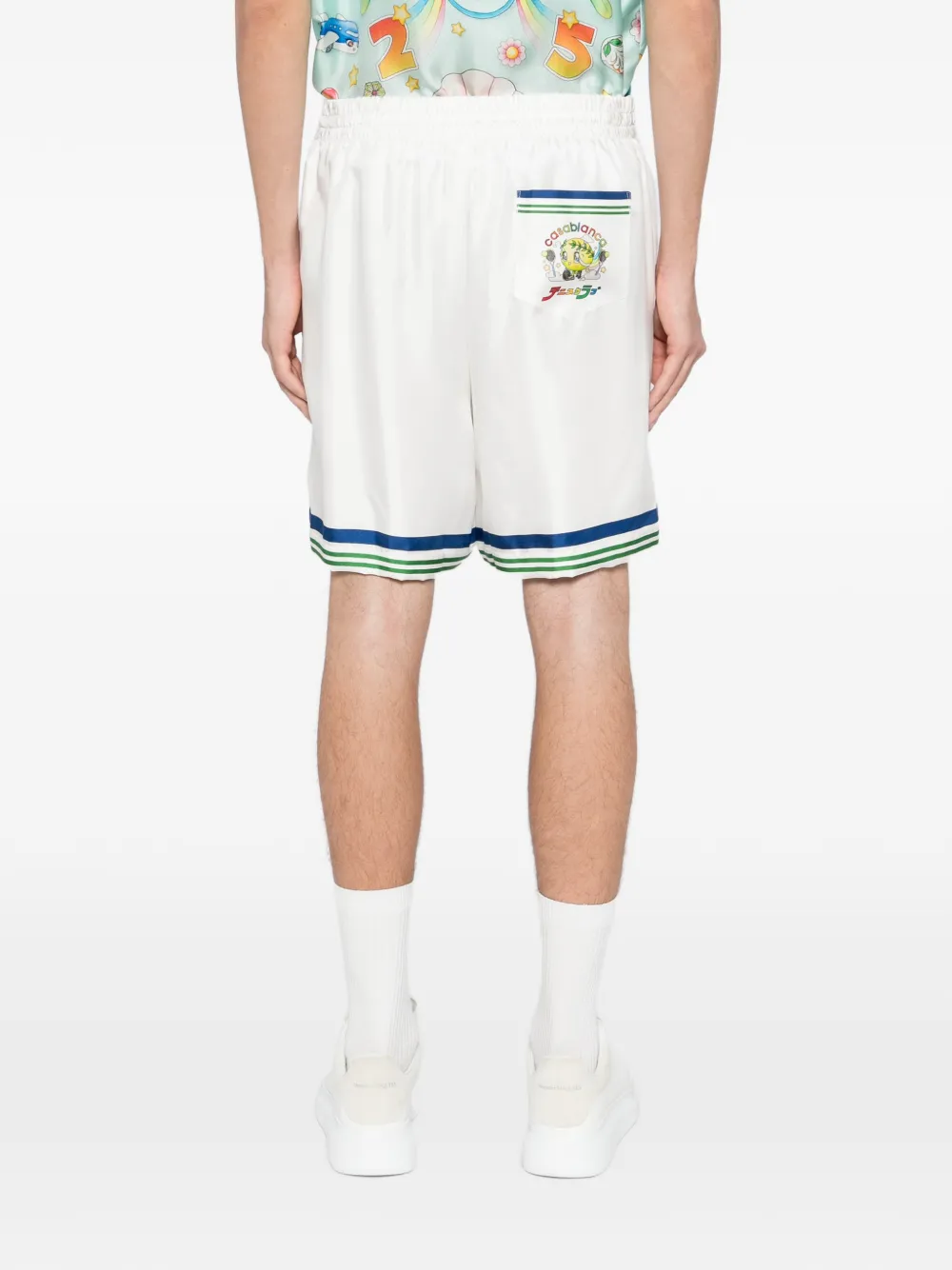 Casablanca Zijden shorts Wit