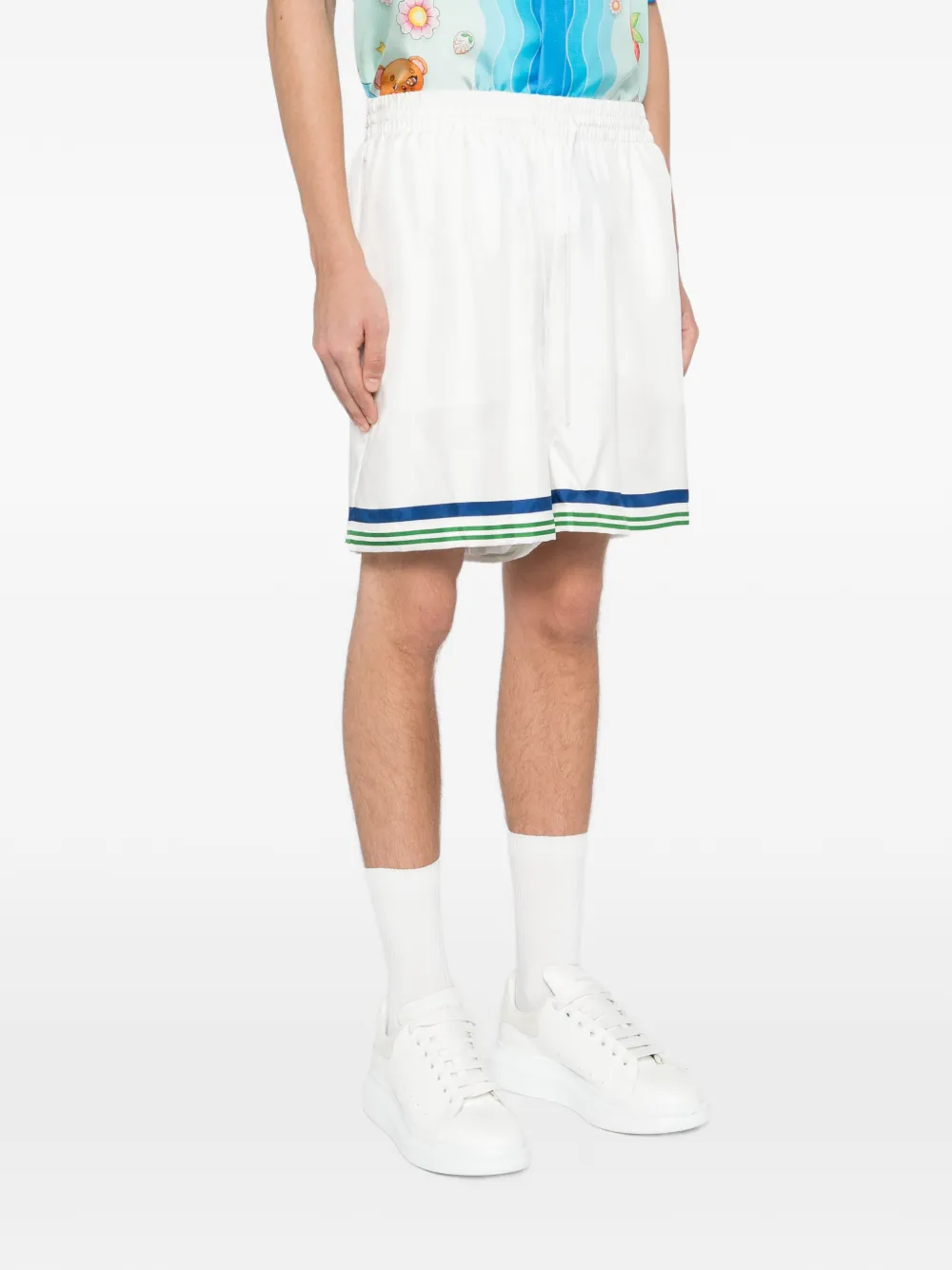 Casablanca Zijden shorts Wit