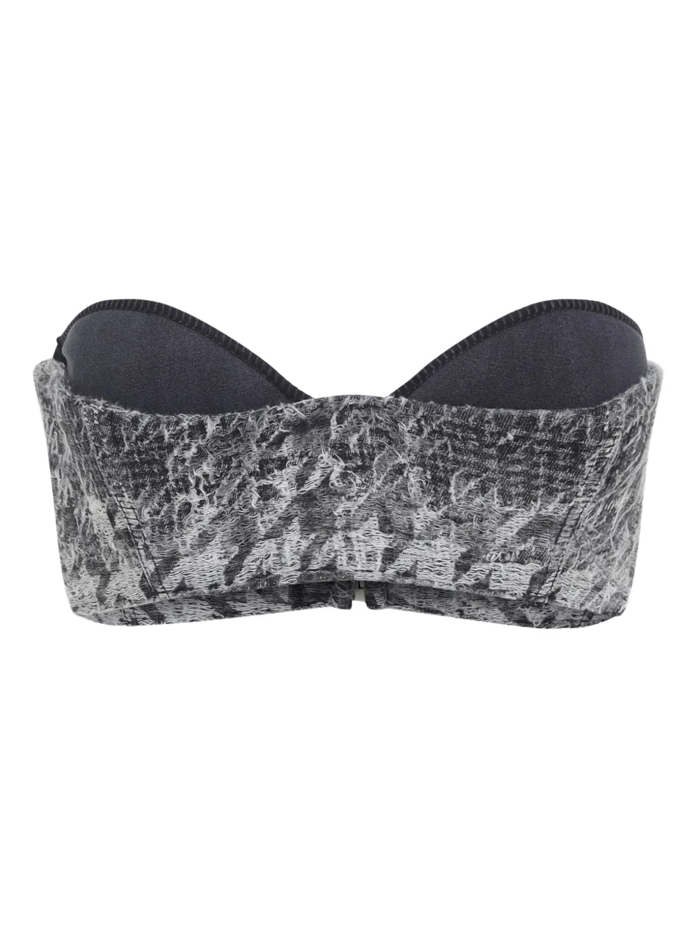 Diesel denim-jacquard strapless top - ブラック Diesel denim-jacquard strapless top - ブラック
