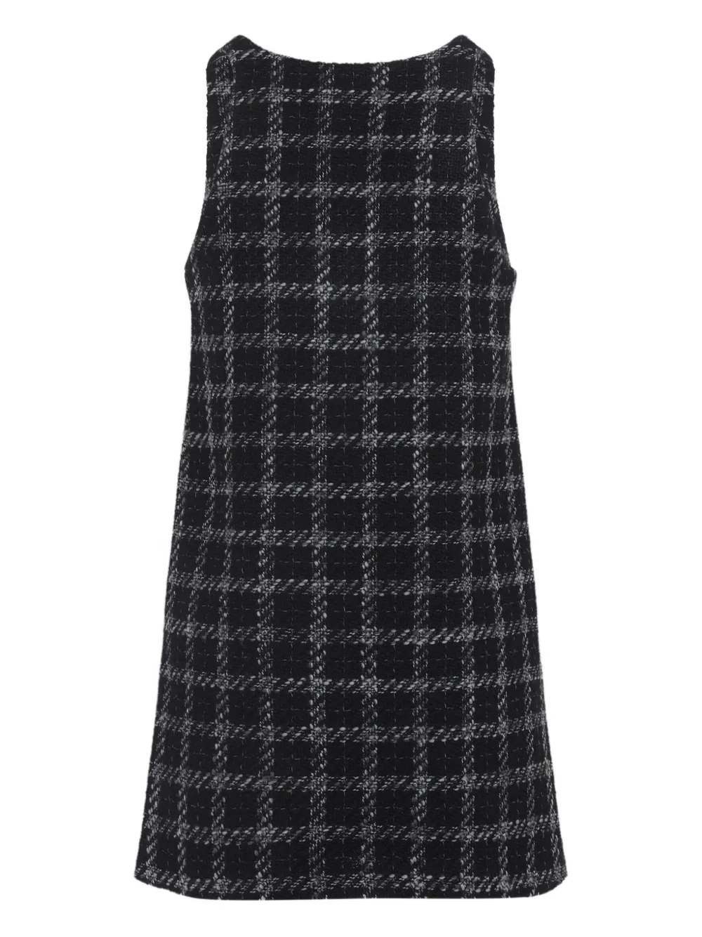 Diesel Geruite mini-jurk met V-hals - Zwart