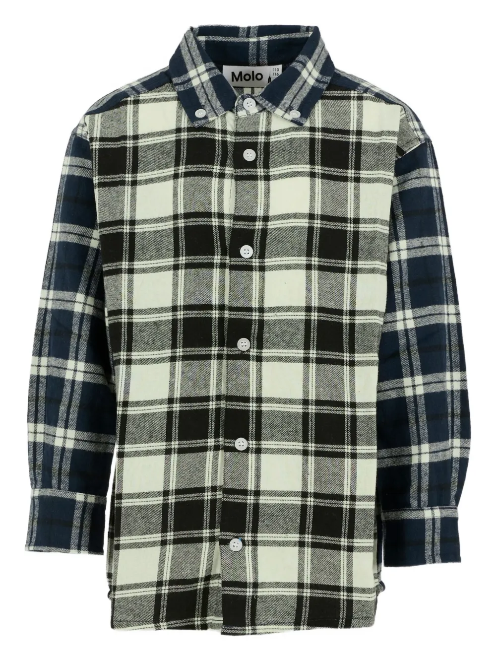 Molo check-pattern long-sleeve shirt | Green | Image 1