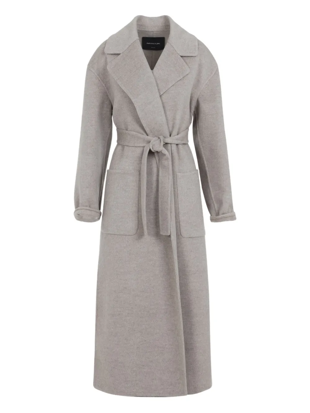 Fabiana Filippi belted notched-lapels coat | Neutrals | Image 1