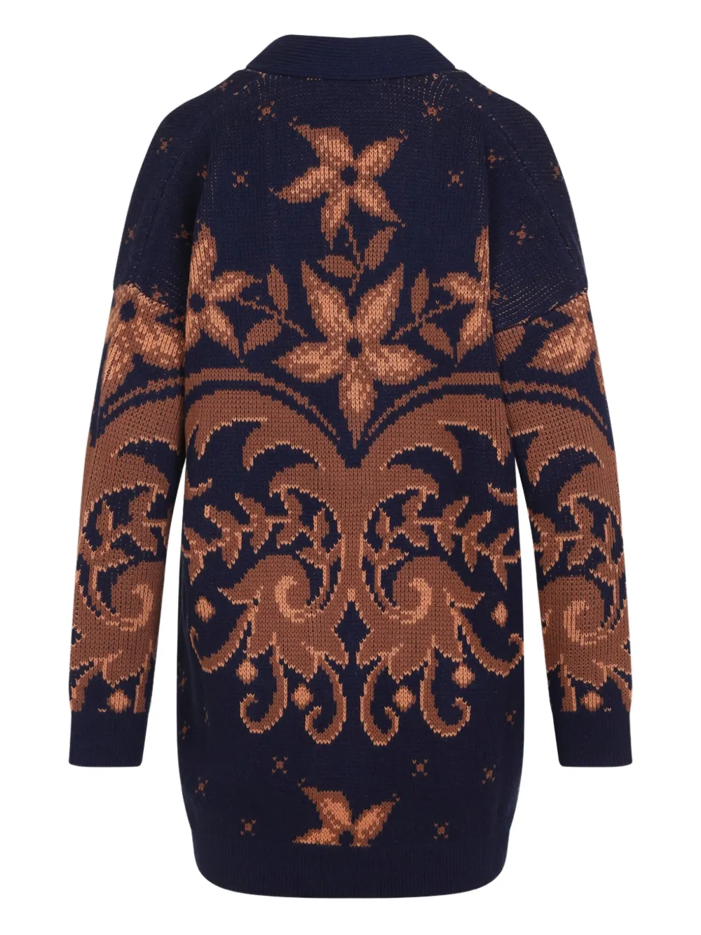 ETRO jacquard-pattern wool cardigan - ブルー ETRO jacquard-pattern wool cardigan - ブルー