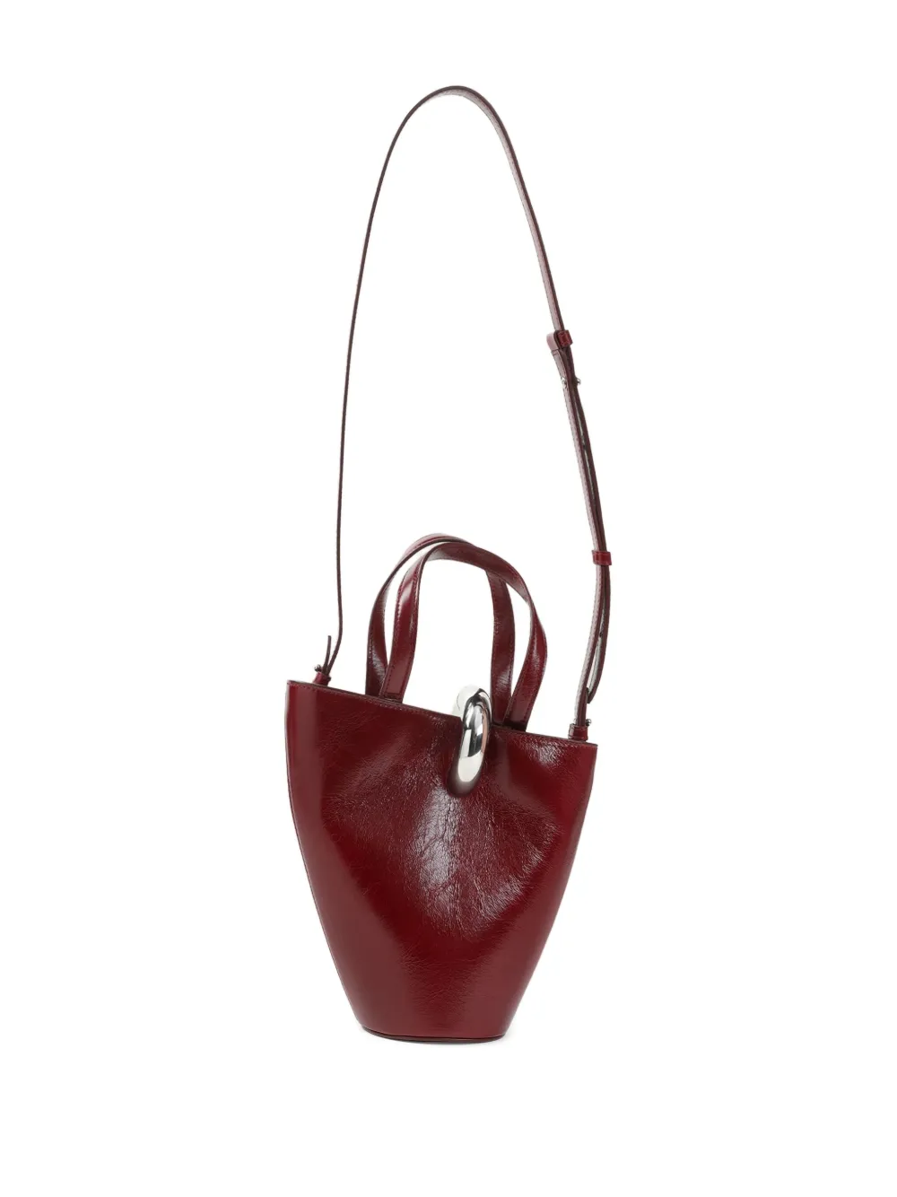 Jacquemus Ring-detail Leather Bucket Bag In Red
