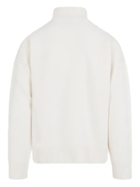AMI Paris heart-logo turtleneck sweater