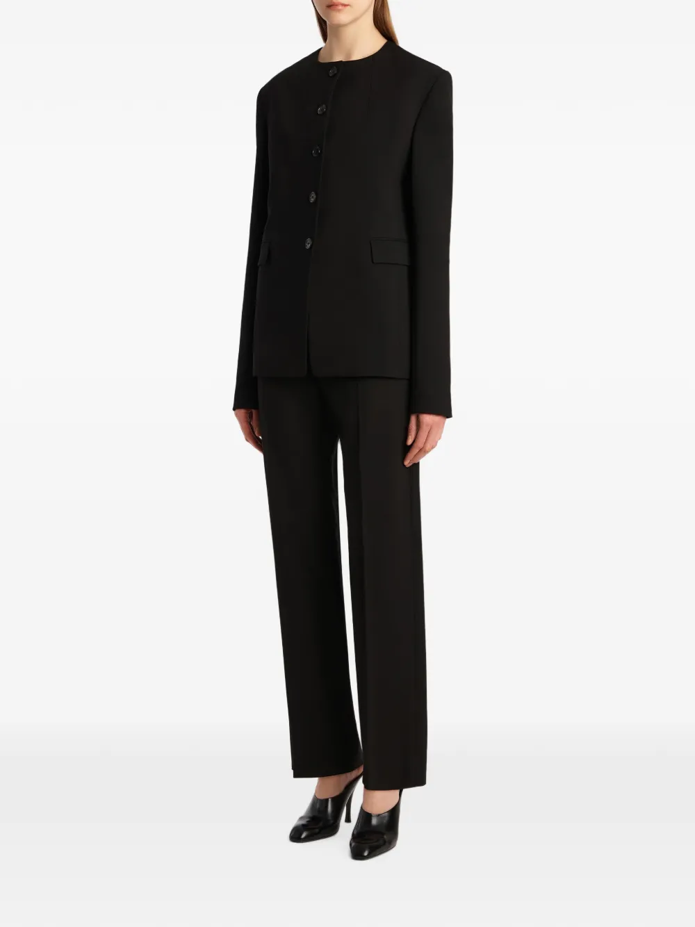KHAITE Straight broek Zwart