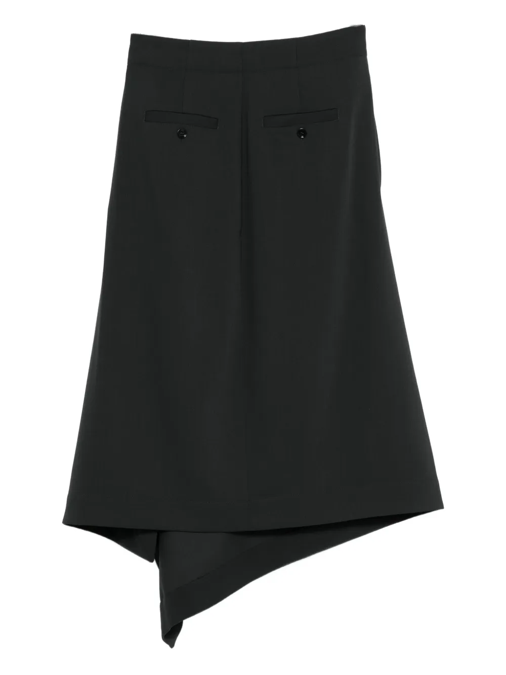 AMI Paris asymmetrical wrap skirt - Zwart