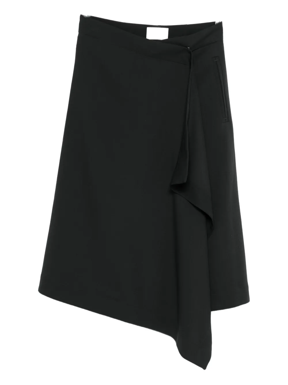 AMI Paris asymmetrical wrap skirt - Nero
