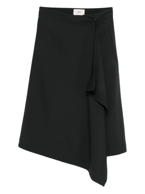 AMI Paris asymmetrical wrap skirt