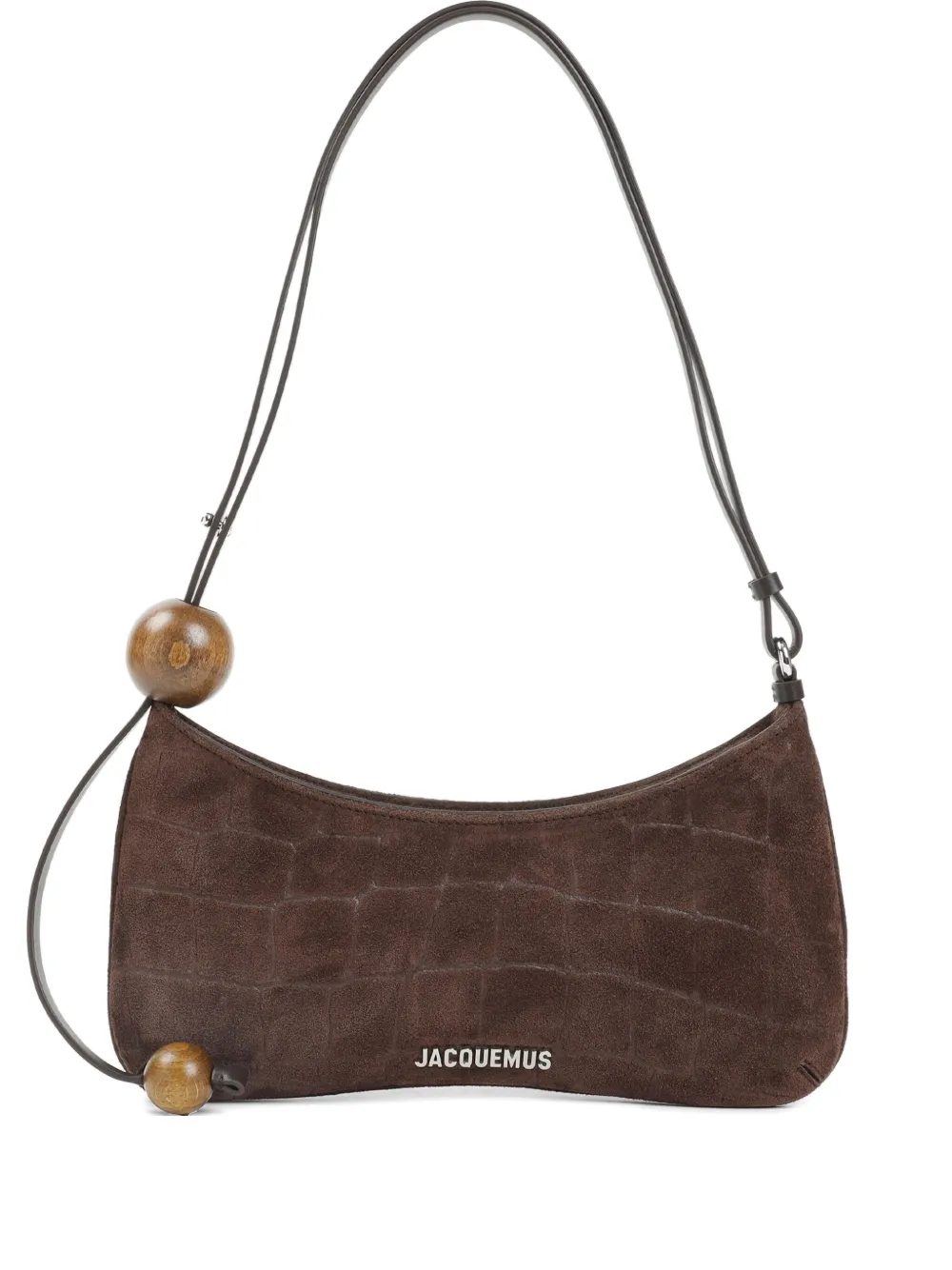 Jacquemus The Pearl Kiss crocodile-effect shoulder bag | Brown | Image 1