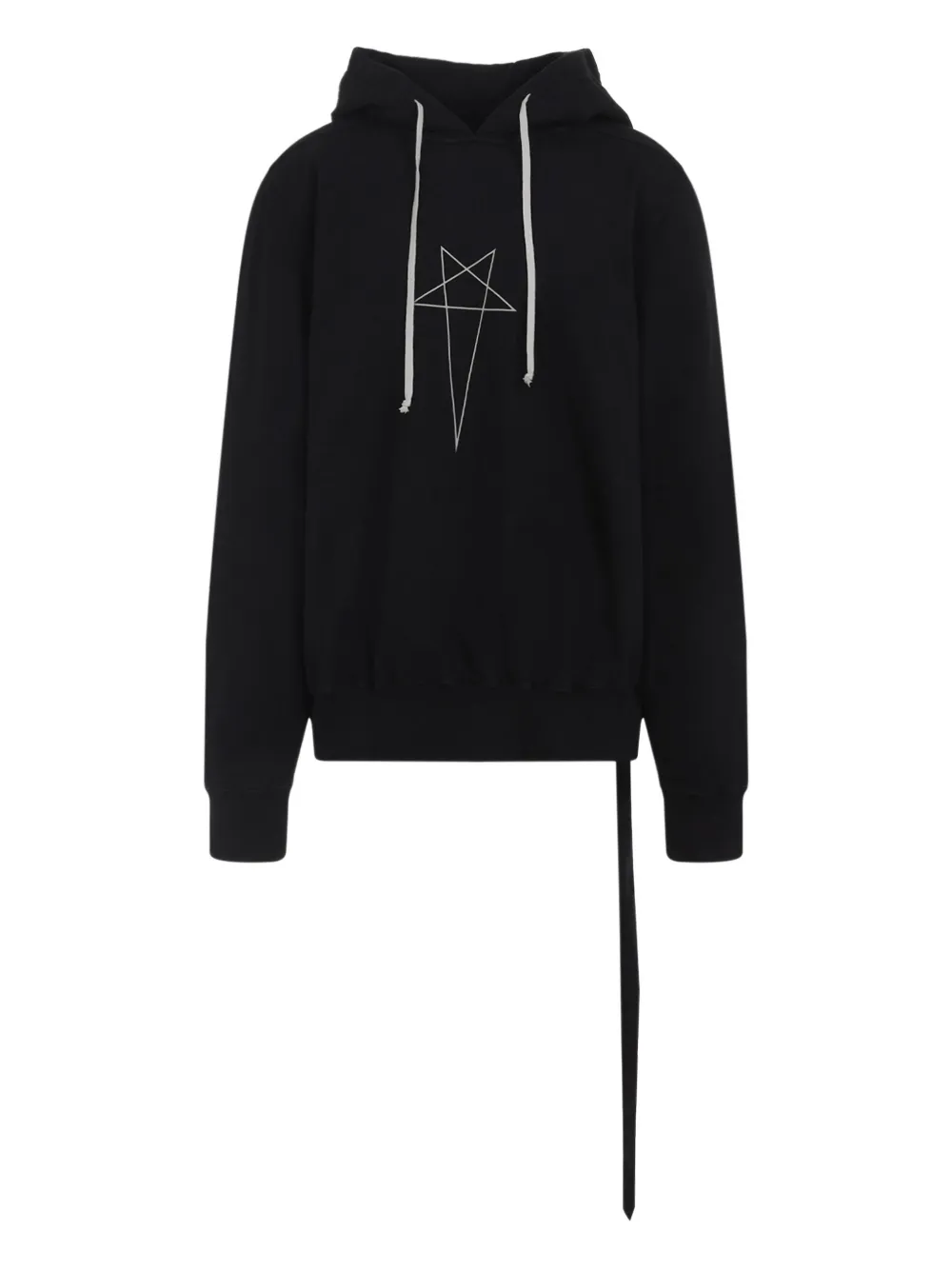 Rick Owens DRKSHDW hoodie à lien de resserrage et étoile brodée | noir | Image 1