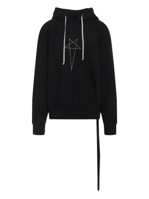 Rick Owens DRKSHDW star-embroidered drawstring hoodie