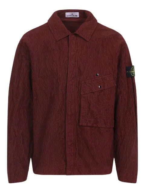 Stone Island corduroy patch-pocket shirt