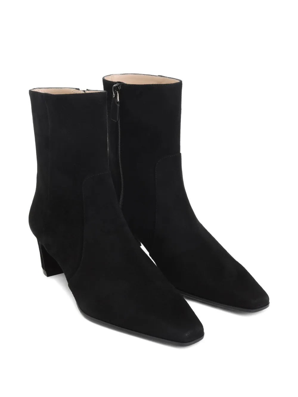 Stuart Weitzman 50mm suede zip-fastening boots Black