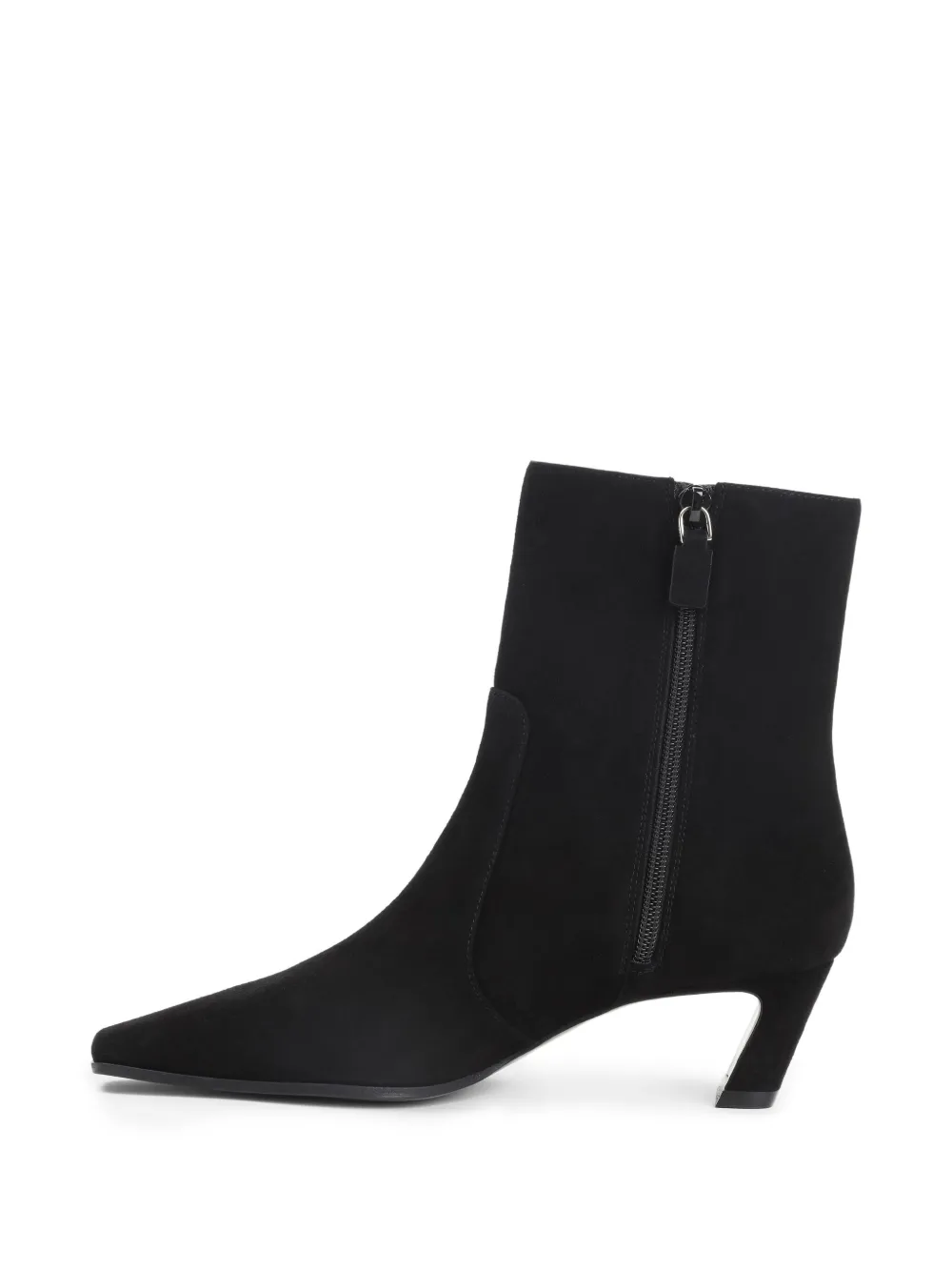 Stuart Weitzman 50mm suede zip-fastening boots Black