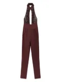Elisabetta Franchi halter-neck sequin-embellished jumpsuit - Red