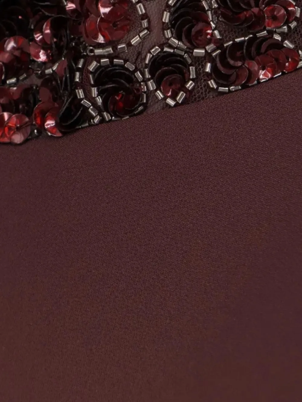 Elisabetta Franchi Halter-neck Sequin-embellished Jumpsuit In Burgundy