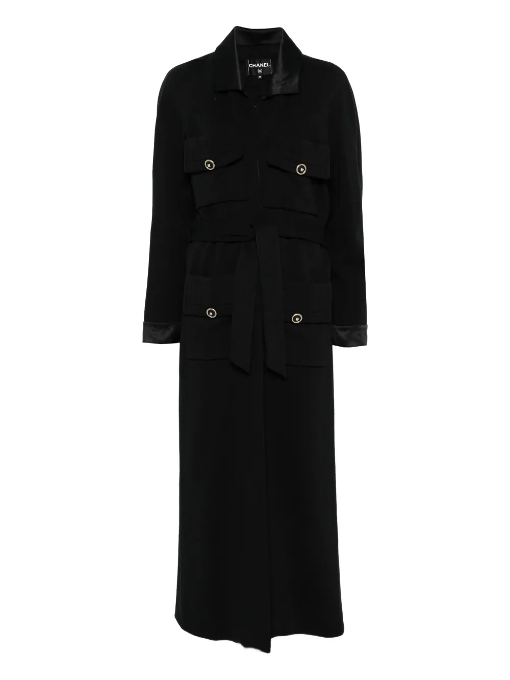 CHANEL Pre-Owned 2010s wool coat | Black | Image 1