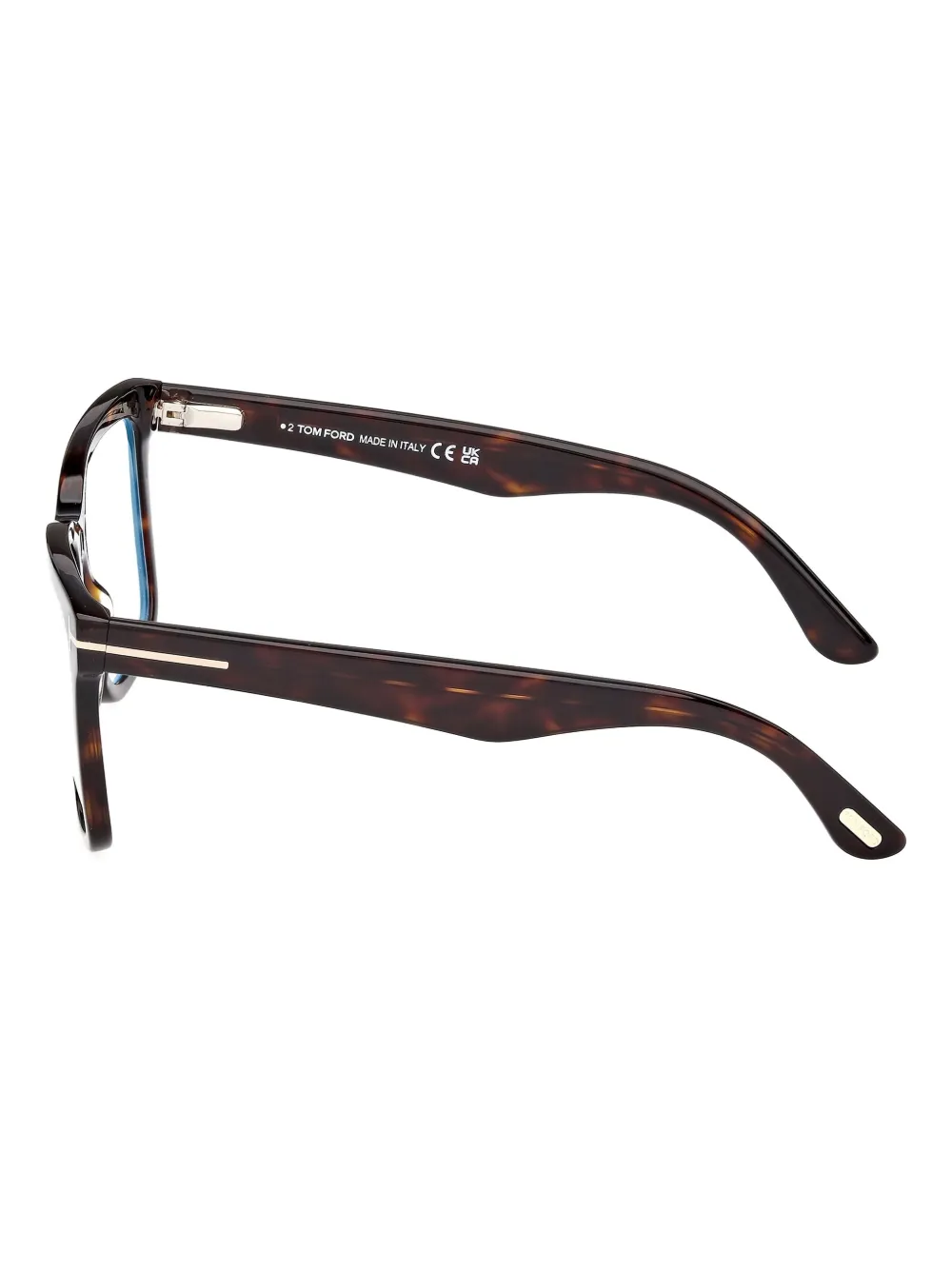 Tom Ford Tortoiseshell Square Clip-on Glasses In Brown