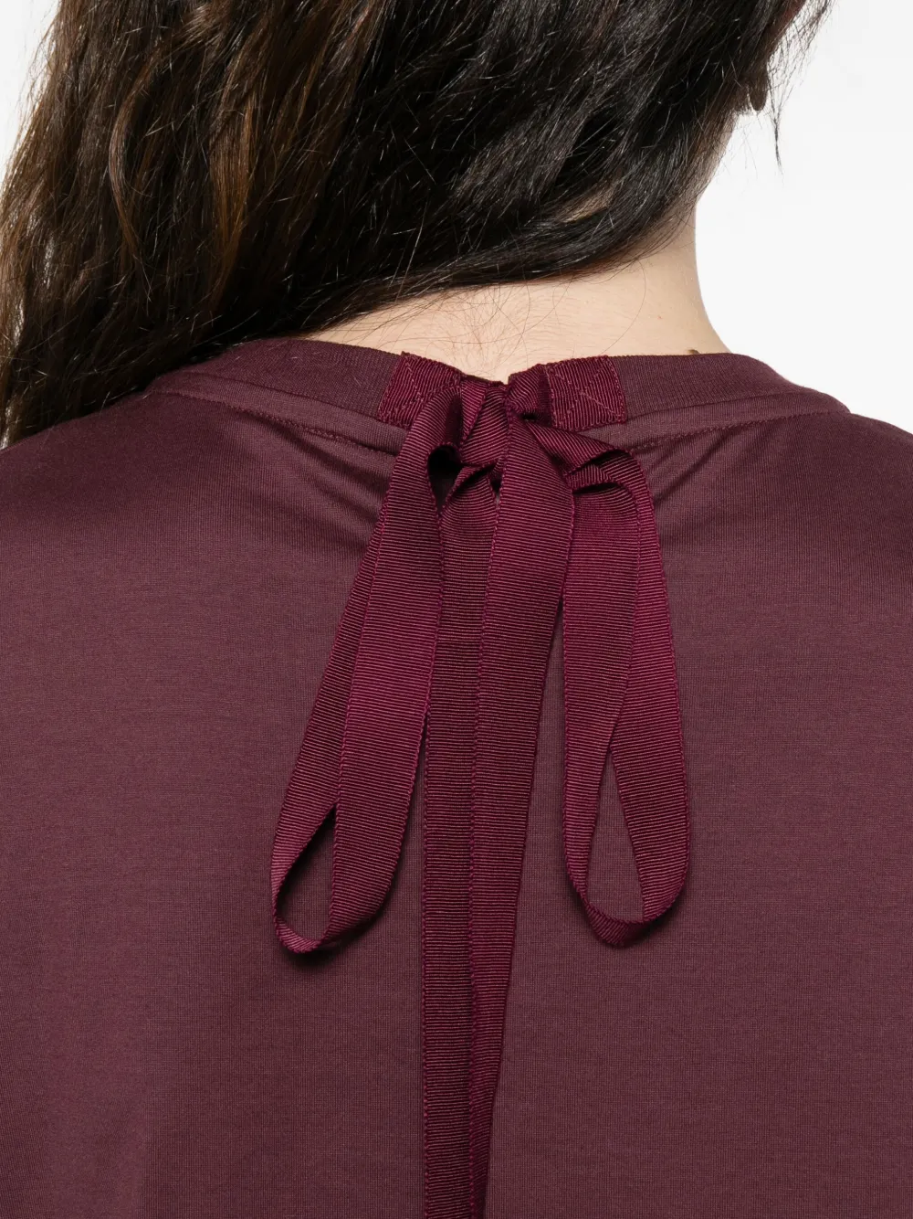 Lanvin Keyhole Tie-detail Top In Purple