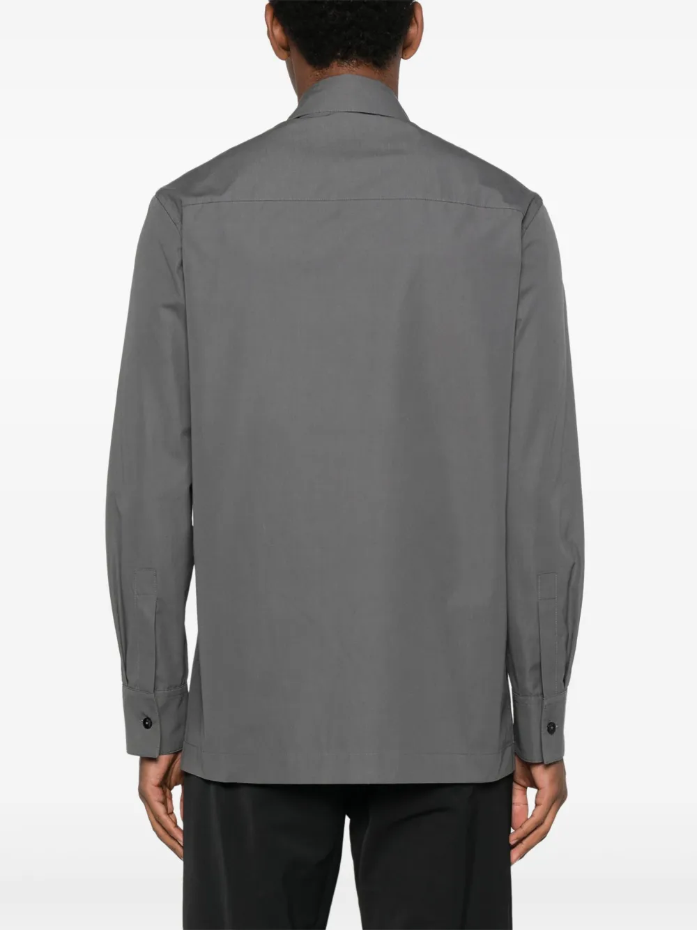 Jil Sander Overhemd met gestrikte hals en lange mouwen Grijs