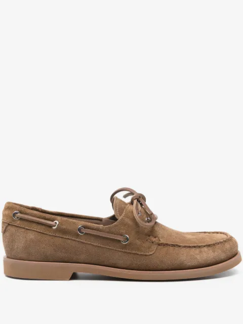 Gianvito Rossi Vandée suede boat shoes
