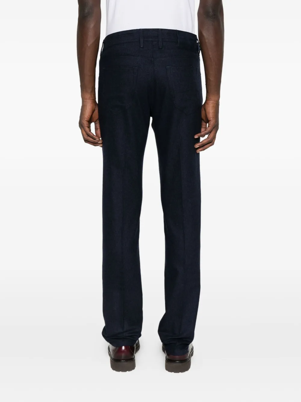 Jacob Cohen Wool Trousers In Blue