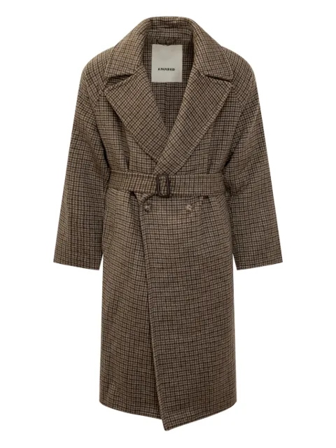 A Paper Kid belted houndstooth double-breasted coat