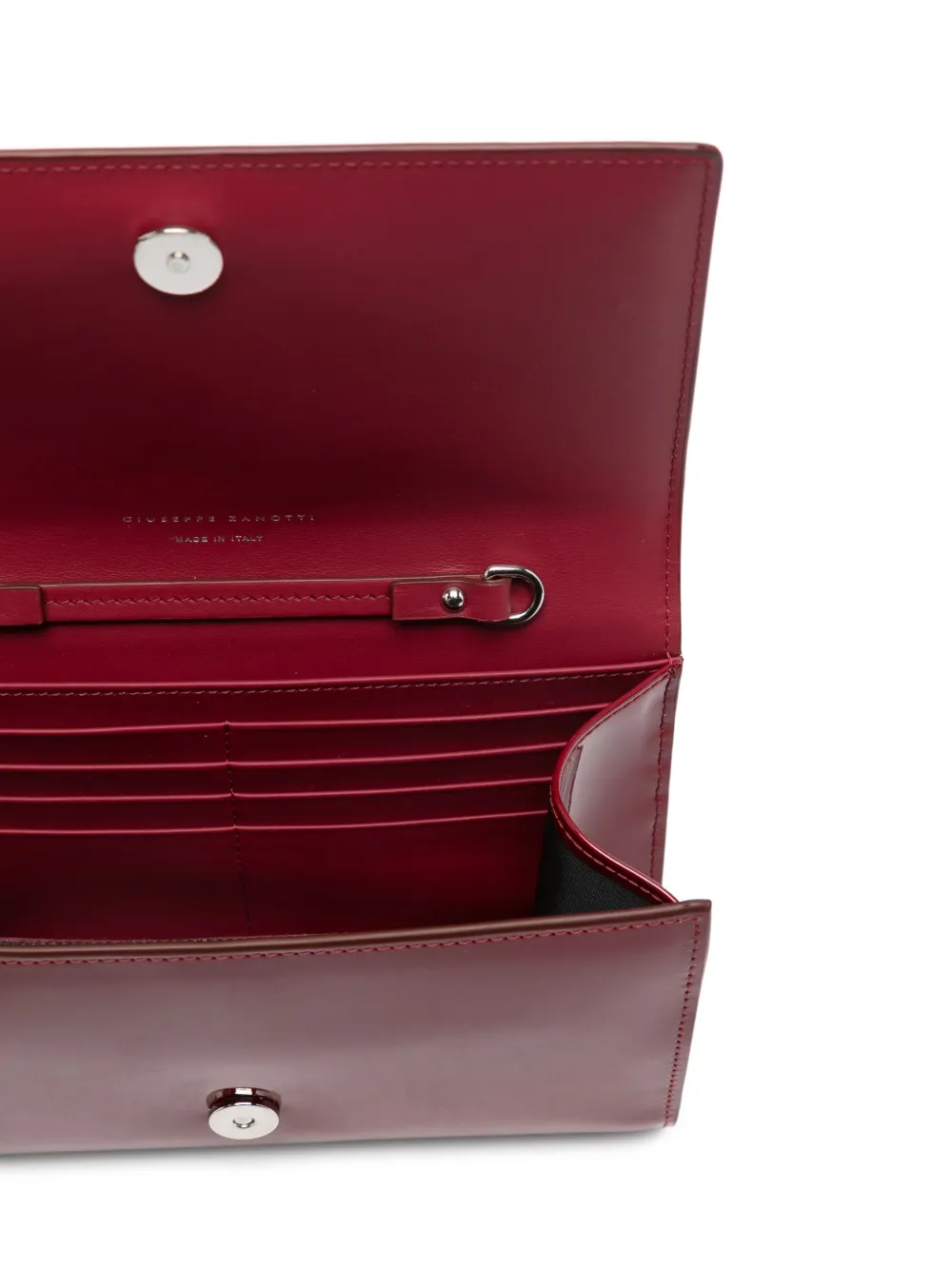 Giuseppe Zanotti Patent-leather Clutch Bag In Red