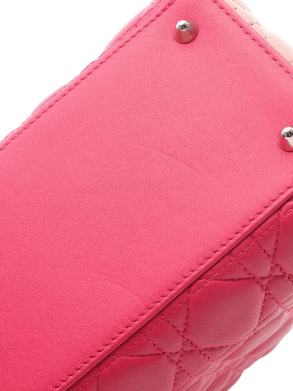 Christian Dior Pre-Owned 2013 Medium Tricolor Lambskin Cannage Lady Dior satchel | Pre-Owned | Image 2