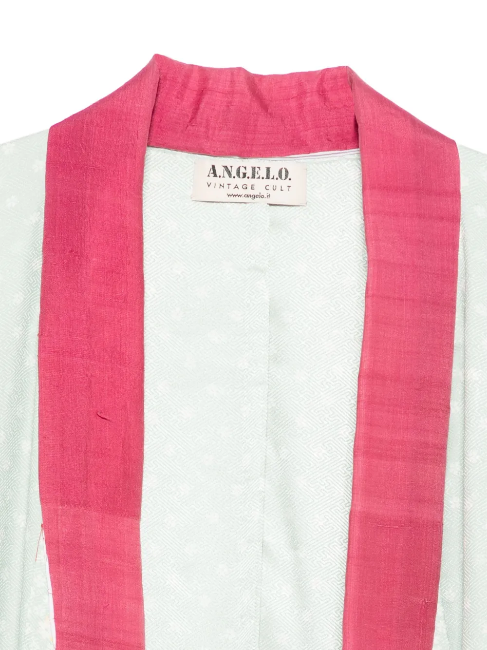 Pre-owned A.n.g.e.l.o. Vintage Cult 1970s Three-quarter Sleeve Kimono In Green
