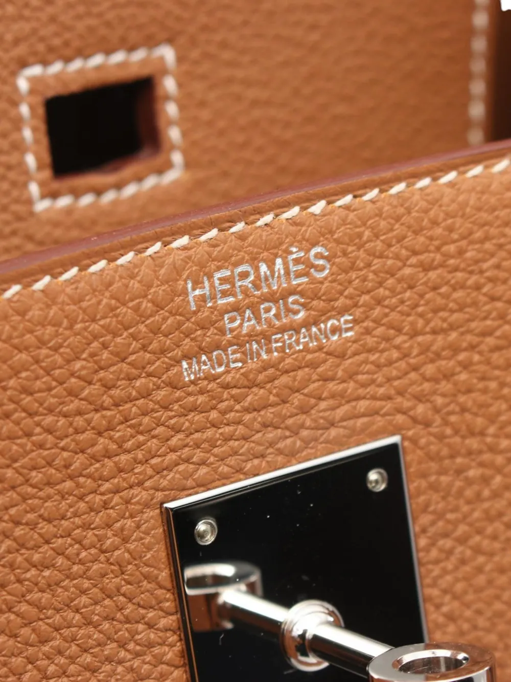 Pre-owned Hermes 2023 Togo Birkin Retourne 40 Handbag In Brown