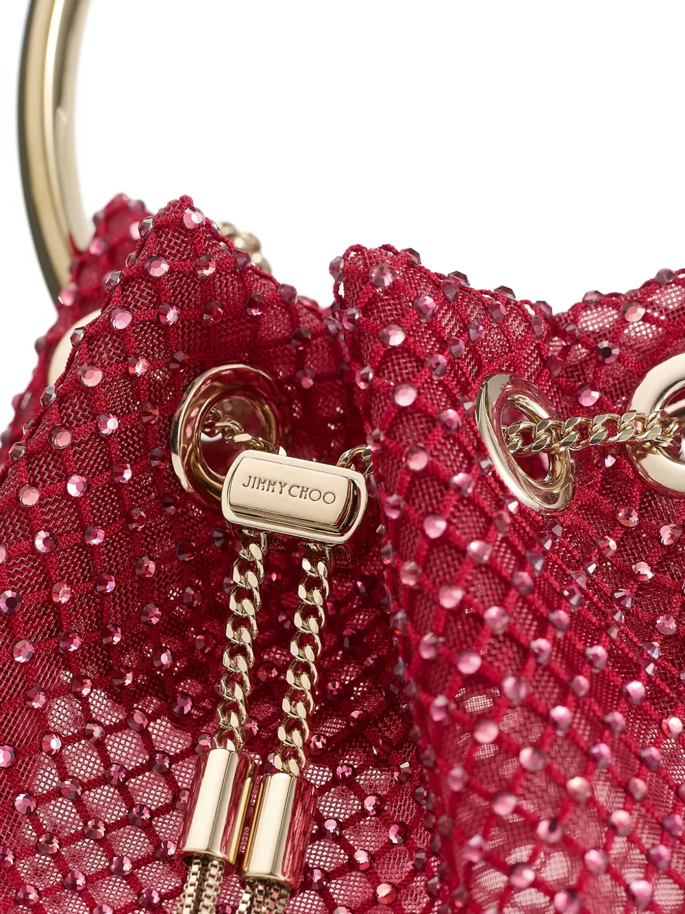 Jimmy Choo Bon Bon Shoulder Bag In Red