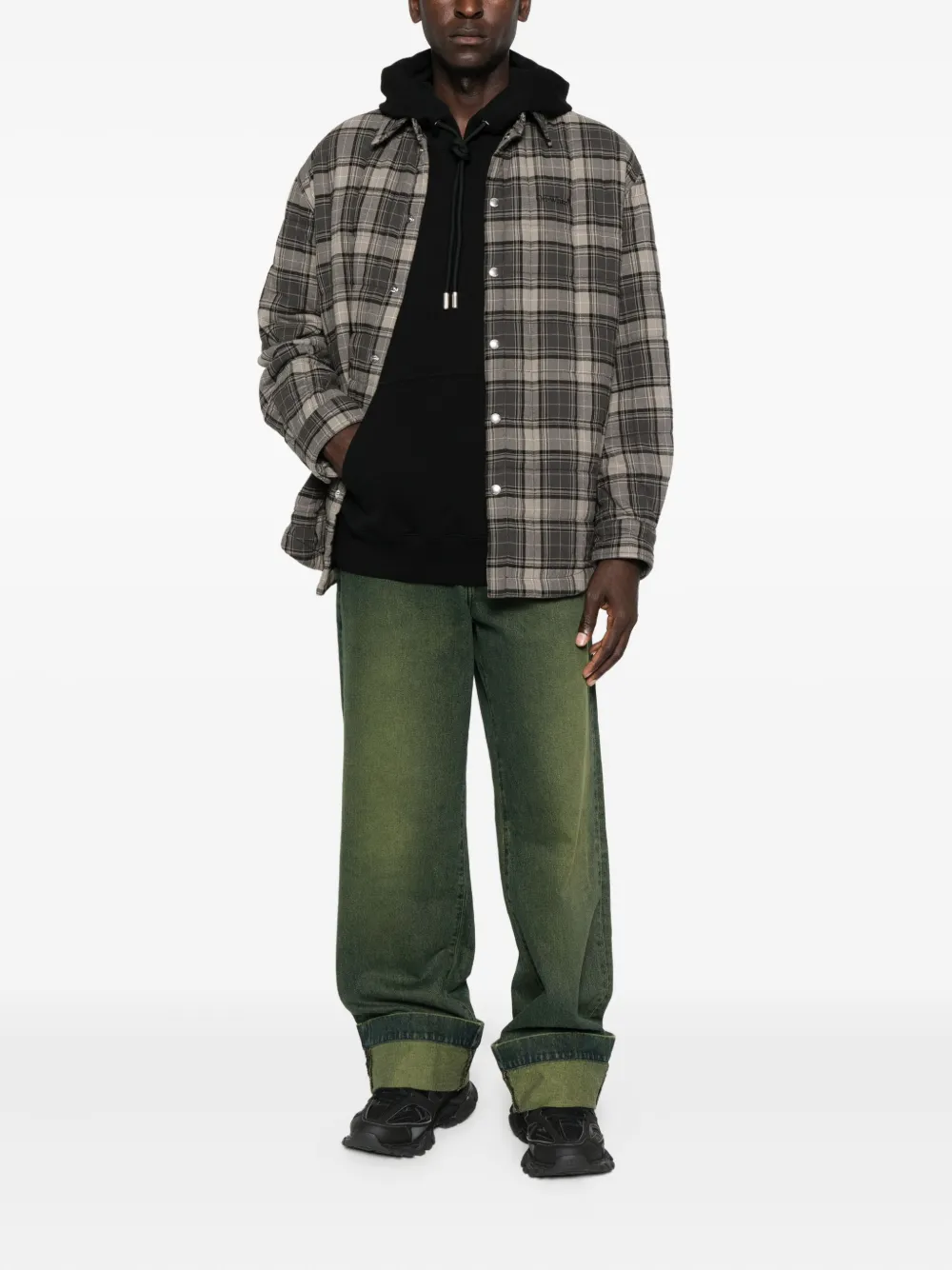 Off-White checked quilted shirt jacket | Shirt Jackets | Image 2