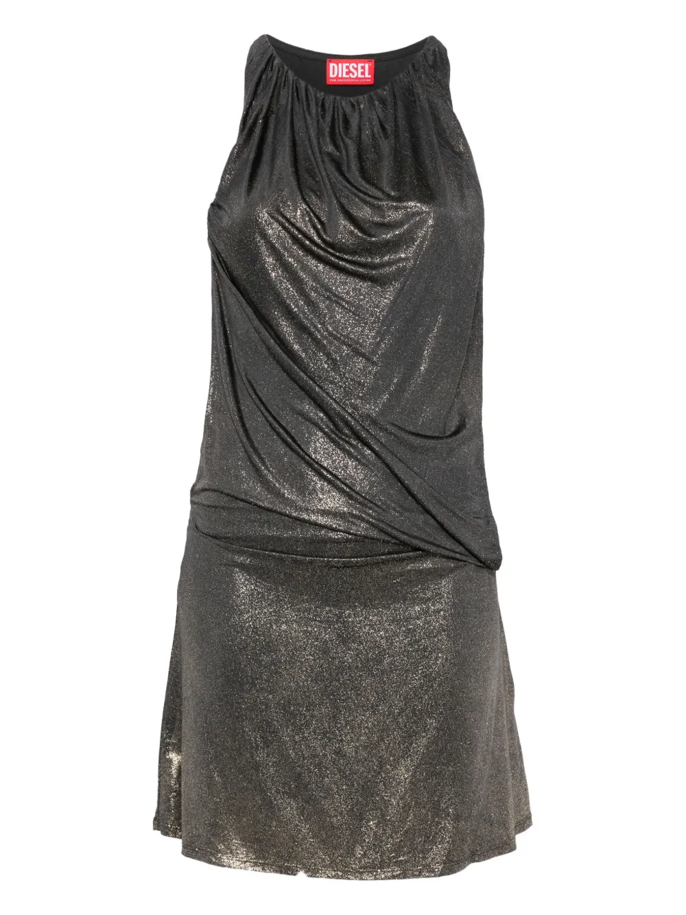 Diesel metallic-effect mini dress | Grey | Image 1