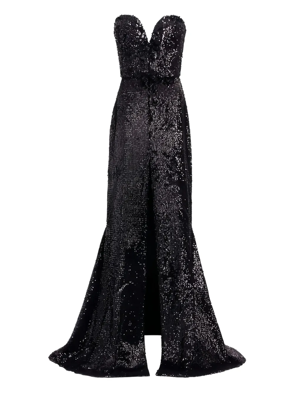 Elie Saab sequin-embellished strapless maxi dress | Black | Image 1