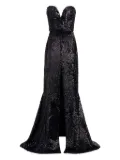Elie Saab sequin-embellished strapless maxi dress - Black