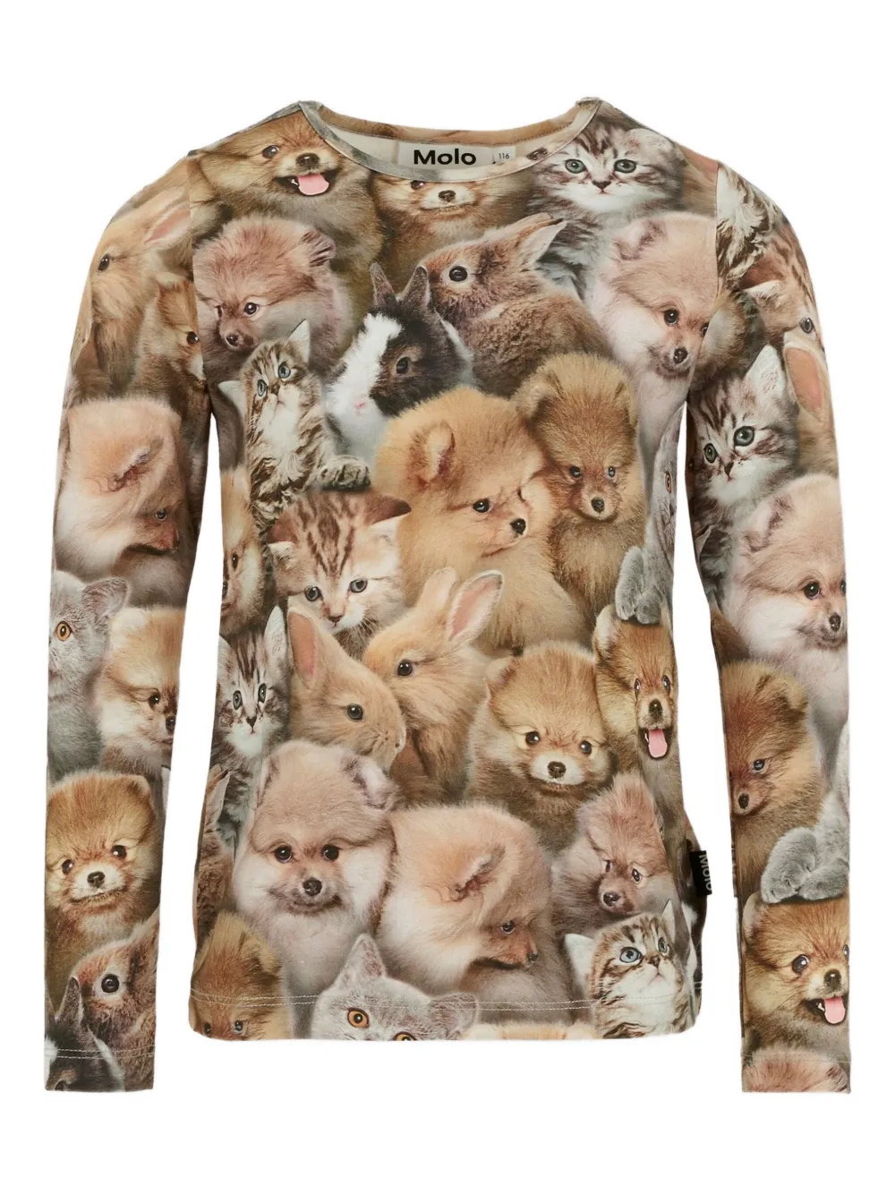 Molo animal-print long-sleeve T-shirt | Brown | Image 1