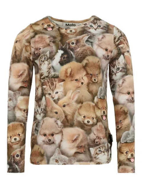 Molo animal-print long-sleeve T-shirt
