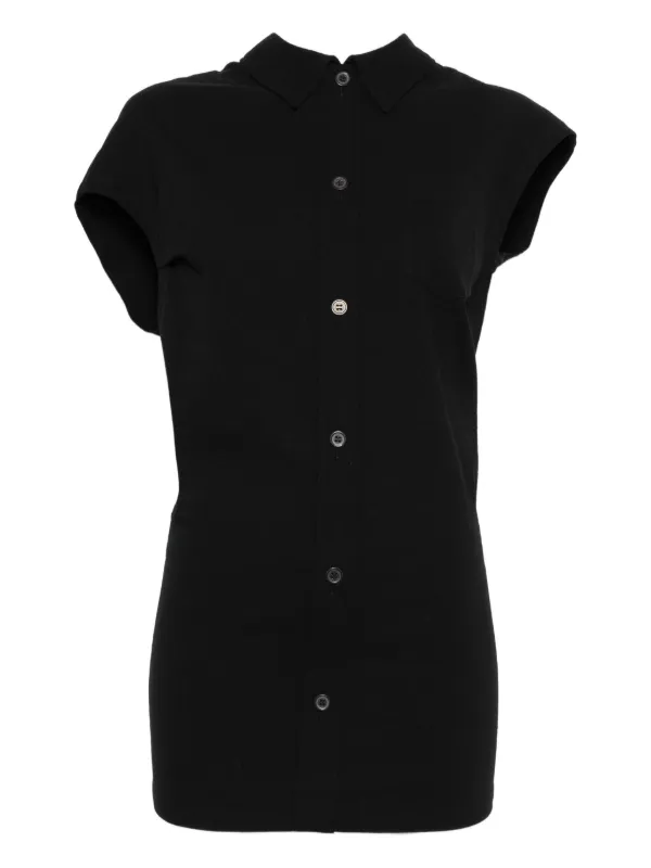 me by ISSEY MIYAKE】 黒ショートスリーブトップス Issey Miyake