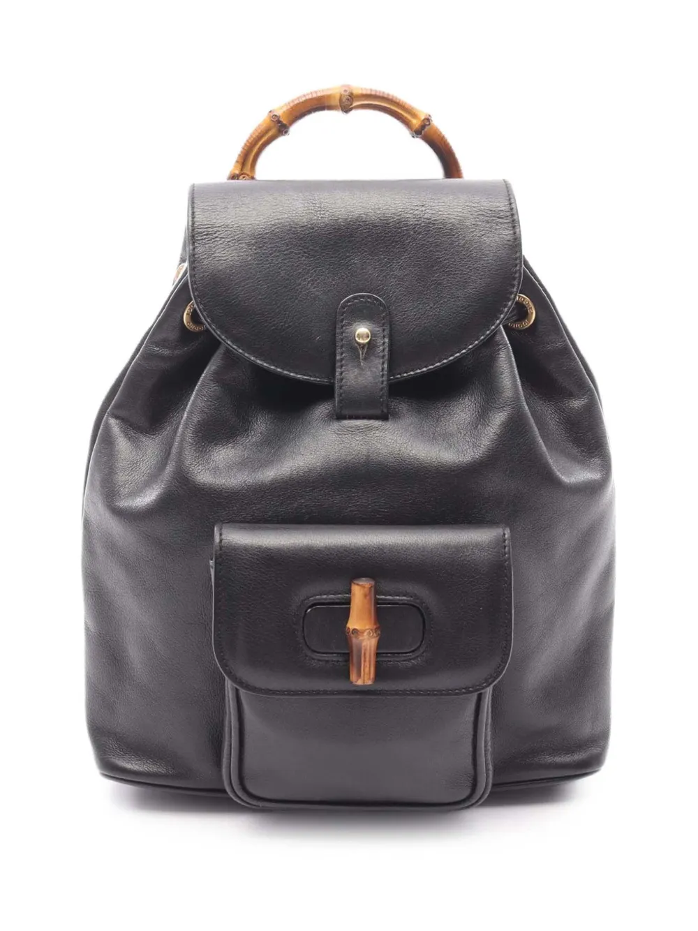 Gucci Pre-Owned 2000-2015 Leather Bamboo backpack - ブラック Gucci Pre-Owned 2000-2015 Leather Bamboo backpack - ブラック